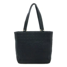 Chanel Cotton Jersey Chocobar Tote Bag Women Black One Size