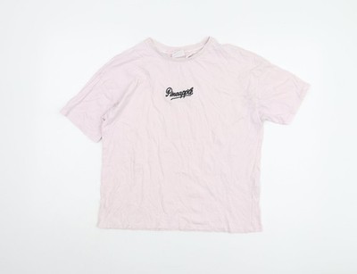 T-Shirt Ananas Damen rosa XS bestickt