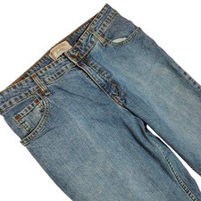 Levi Strauss Signature Womens Mid Rise Straight Leg Jeans Blue Denim Sz 12 Short