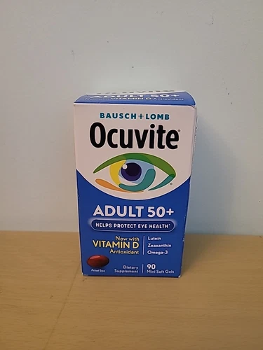 Adult 50+ Eye Vitamins and Mineral Supplements with Lutein, 90 sg capsules
