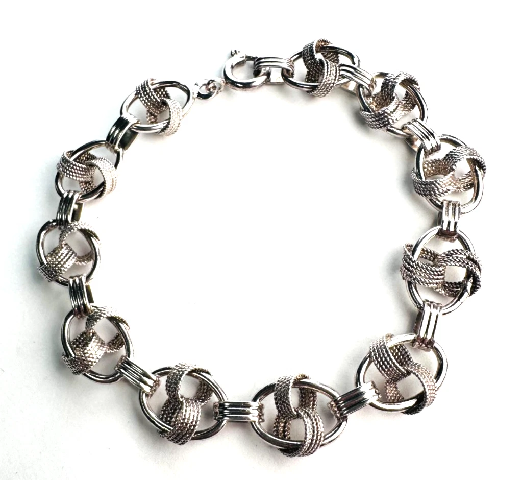 Bracciale Donna In Argento 925 Con Maglie Calabrote | Lunghezza 19 Cm, Larghezza 4mm, Gioiello Anallergico In Argento Sterling - 2