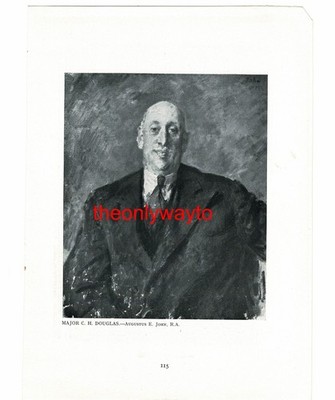 Major C H Douglas (mehr auf Rückseite), Buchillustration (Druck), 1934