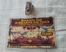 Submarine Nautilus Boarding Pass Badge Replica Capt Nemo 20000 Leagues Under The