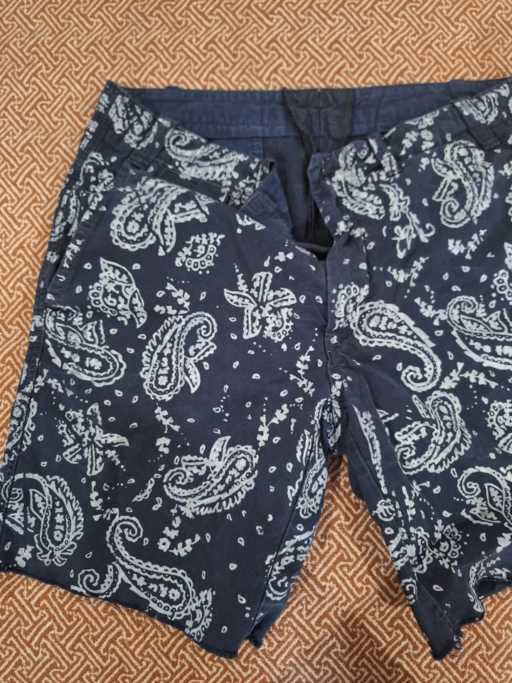 Pantalones Cortos Polo Ralph Lauren Para Hombre Azul Paisley Corte Algodón Talla 34  Foto 3 de 4