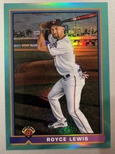 2021 Bowman #91B-RL Royce Lewis 1991 Green Refractor Rookie #d 1/125!