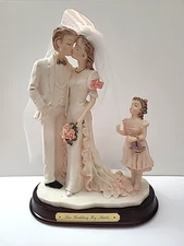 The Wedding By Marlo 6” x 8.5” Wedding Party Marriage Figurine Vintage Artmark