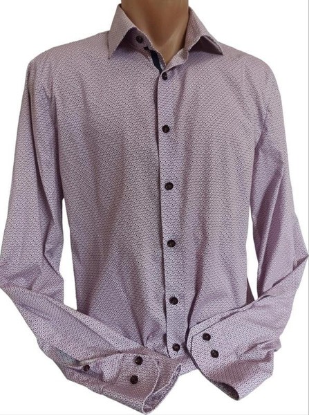 Men Olymp Shirt Pink Cotton 38 / M / 46 #BWZ9
