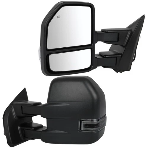 Pair Tow Mirrors For 2015-2020 Ford F150 F-150 Power Heated Signal Temp Sensor