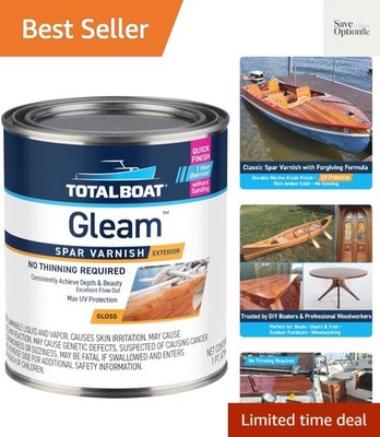 Gleam Marine Spar Varnish, Gloss and Satin Polyurethane Finish for Wood, Boat...