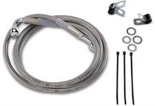Drag Specialties Extended Stainless Steel Front Brake Line Kit 50 7/8in. Clea...