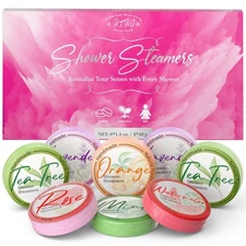 Shower Steamers Aromatherapy 8 Pack - Gifts for Women, Shower Bombs with Essenti