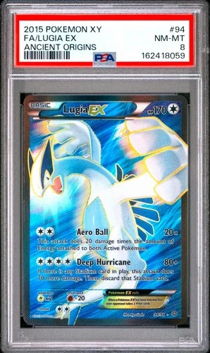 Pokémon TCG Lugia EX 94/98 XY Ancient Origins 2015 Full Art Holo Card PSA 8