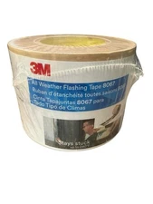 NEW 1 Roll 3M 8067 All Weather Flashing Tape 4" X 75'  Tan