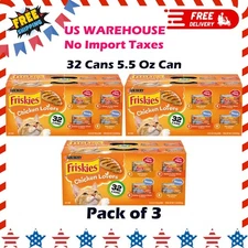 3 Pack of Friskies Chicken Lovers Variety Pack Wet Cat Food 32 Cans 5.5 Oz Can