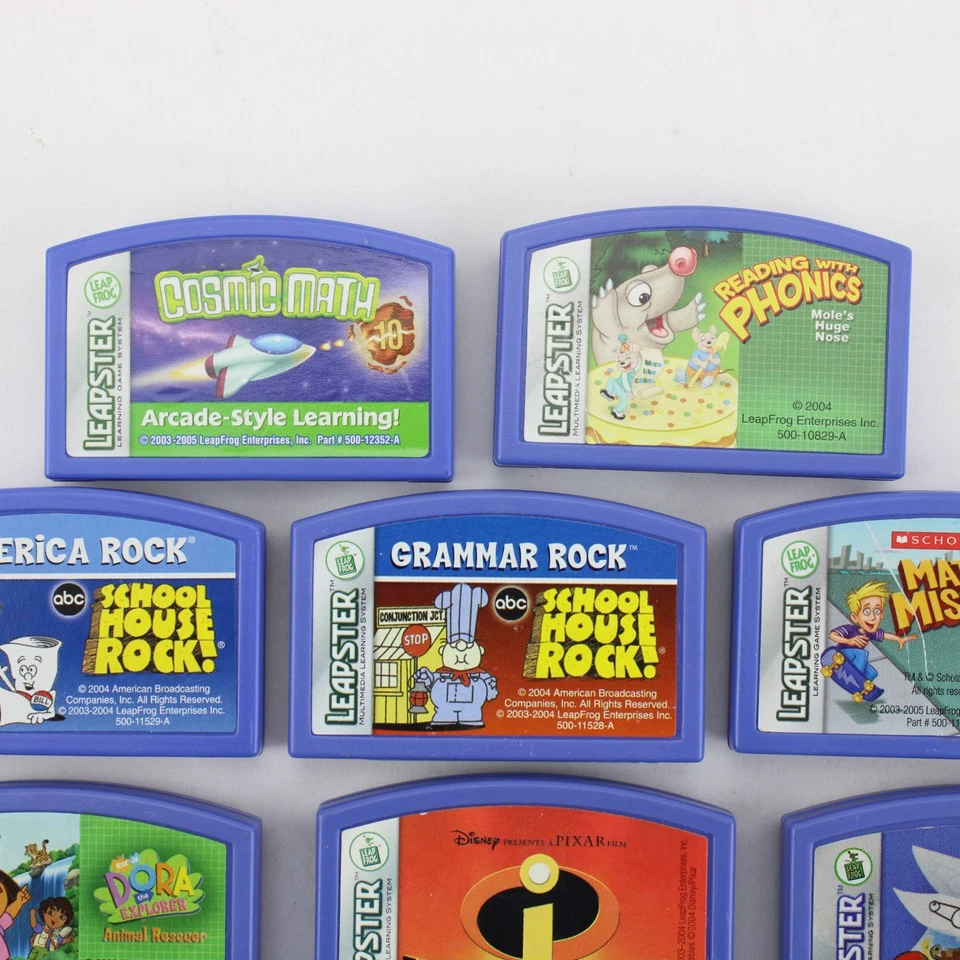 LeapFrog Leapster Learning Game Cartridges Lot of 11 Spongebob Nemo Nora Draw - Image 4 of 4