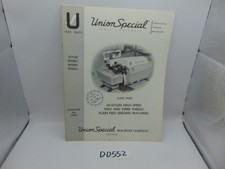 Vintage Union Special Lewis Columbia Sewing Machine Book Class 39500 Serger 103