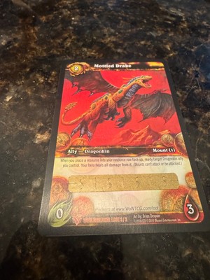 Unscratched Mottled Drake World of Warcraft loot card