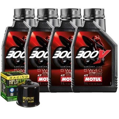 Ölwechselkit Motul 300V 5W40 + Filter Für Bimota 750 SB7 1994>1996