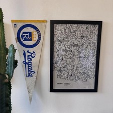 Vintage 90er USA Kansas City Royals Major League Baseball Filz Wimpel 