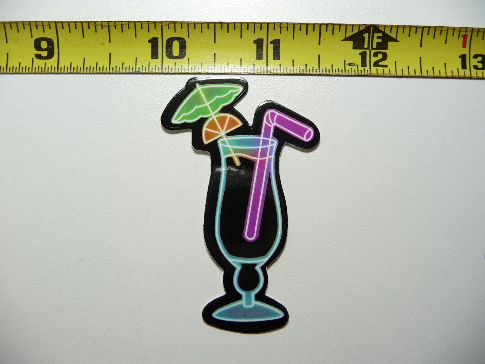 Exotic Adult Beverage Neon Sticker Decal Colorful Funny Design