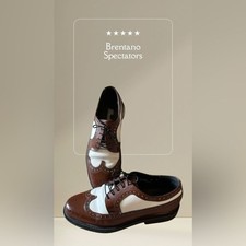 Brentano Spectator Leather Two-Tone Wingtip Tuxedo Shoes | Size 6 Men’s
