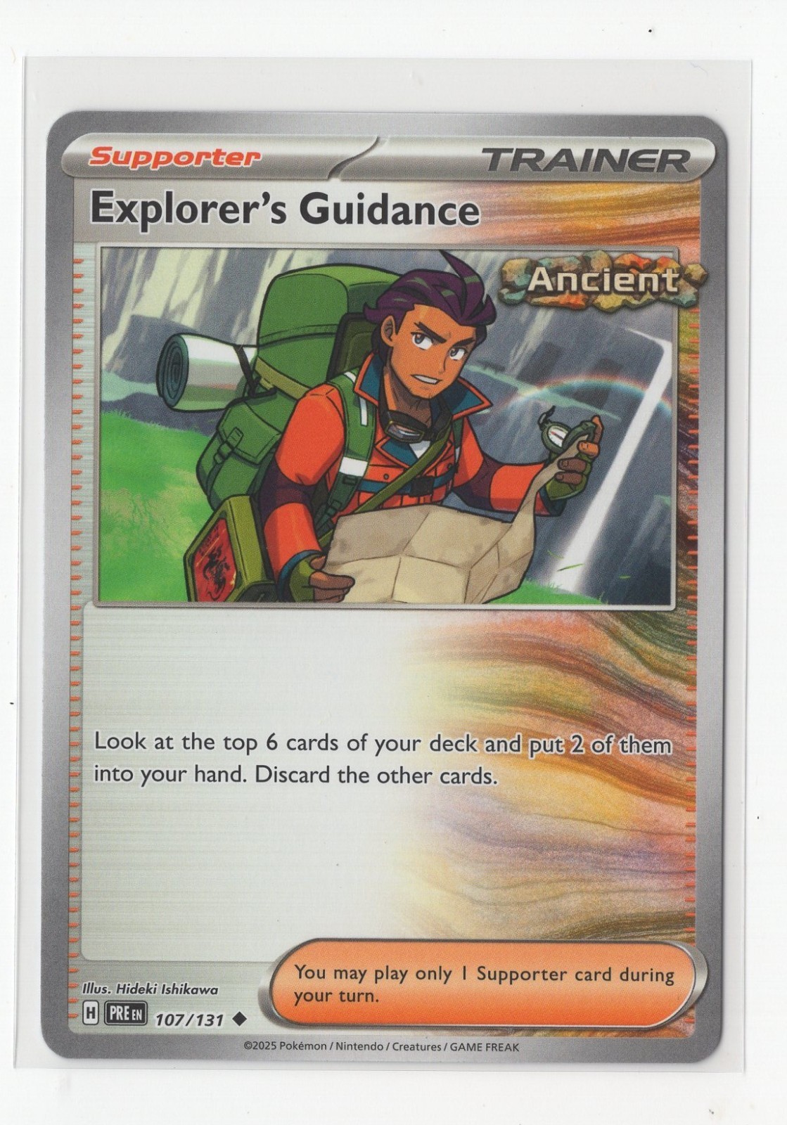 Pokemon Prismatic Evolutions - 107/131 Explorer's Guidance
