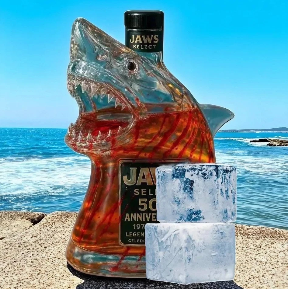 Botella de Whisky Jaws 50 Aniversario Única Transparente Edición Limitada Regalos Foto 3 de 4