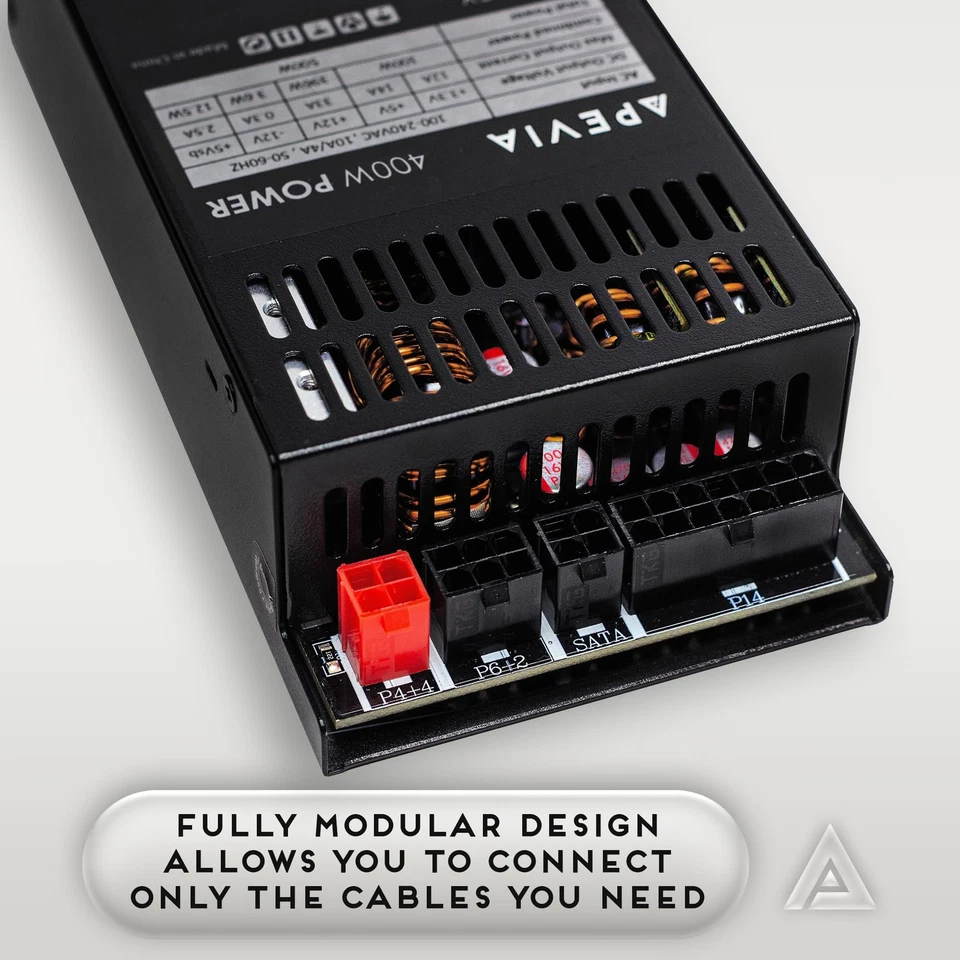 400W Fully Modular Mini Itx Flex Atx Power Supply With Active Pfc And Protect... - Image 2 of 4