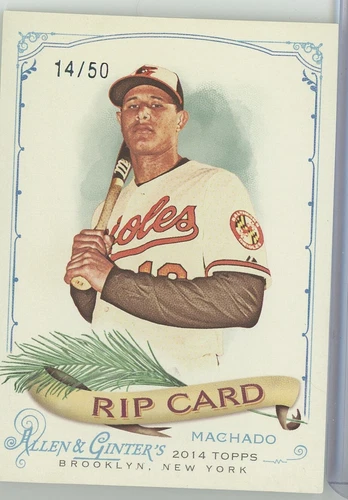 Manny Machado 2014 Topps Allen & Ginter RIP CARD RIP-08 #14/50 RIPPED Collectors - Picture 1 of 1