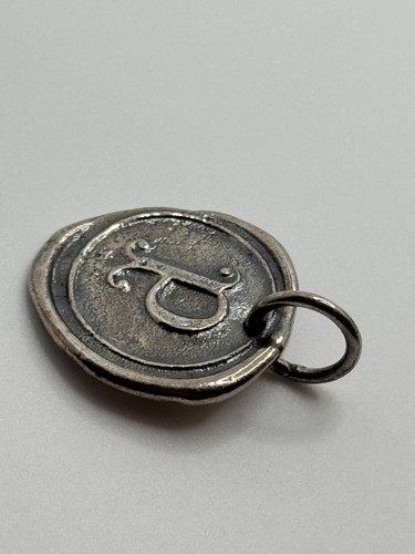 Waxing Poetic Sterling Silver Insignia P Initial Monogram Charm - Picture 5 of 9