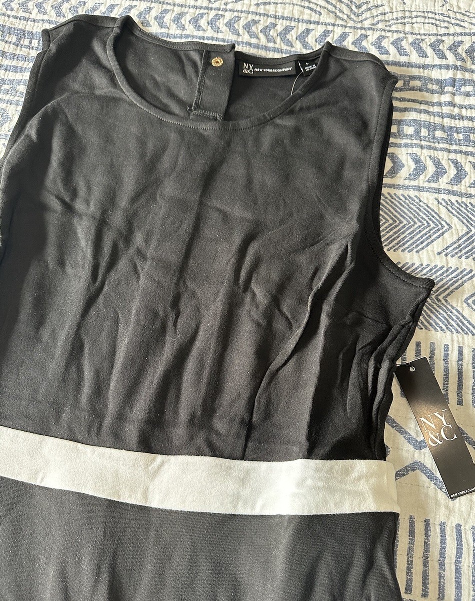 fit and flare dress new york and company Button-Back Fit and Flare Dress main image 1