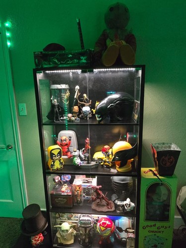 Minifigures Display Case 4 Tier LED Figure Diecast Model Car Toy Glass Cabinet - Picture 8 of 23
