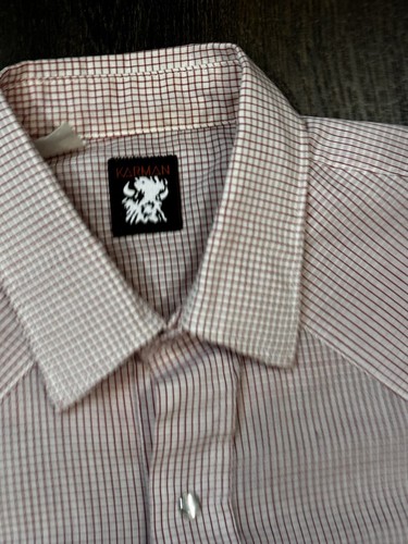 Men’s Vintage Karman Red Square Button Down Shirt Size Large Western - Picture 4 of 10