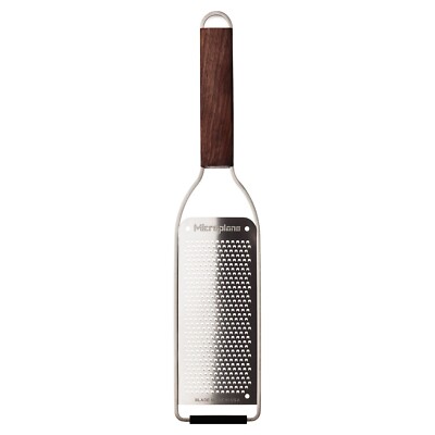 Microplane MASTER Feinreibe Zesterreibe Küchenreibe Edelstahl Walnussholz L30 cm
