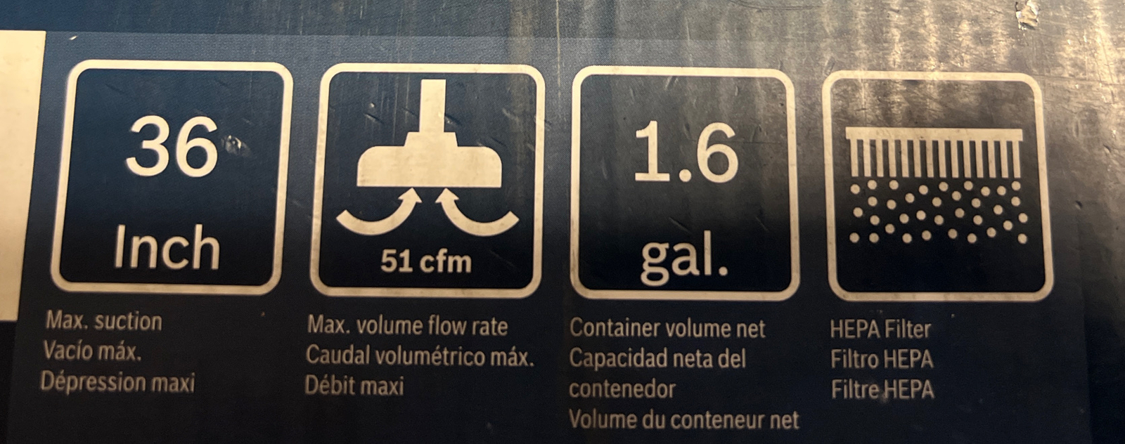 BRAND NEW BOSCH GAS18V3N 18V Volt 1.6 Gallon Wet/Dry Shop Vacuum w