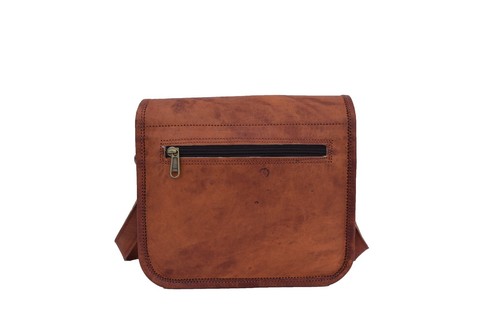 Bandolera de cuero vintage de 9 pulgadas bandolera cartera cartera bolso mensajero - Imagen 8 de 12