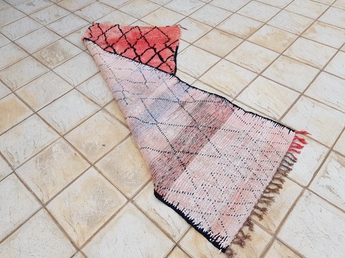 Vintage Marokkanischer Teppich Azilal Bunt Tribal Berber Handgeknüpft Carpet 7'2x2'11 - Bild 9 von 9
