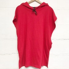 Forever 21 Sz Medium Red Hooded Short Sleeve Mini Dress Hooded Casual