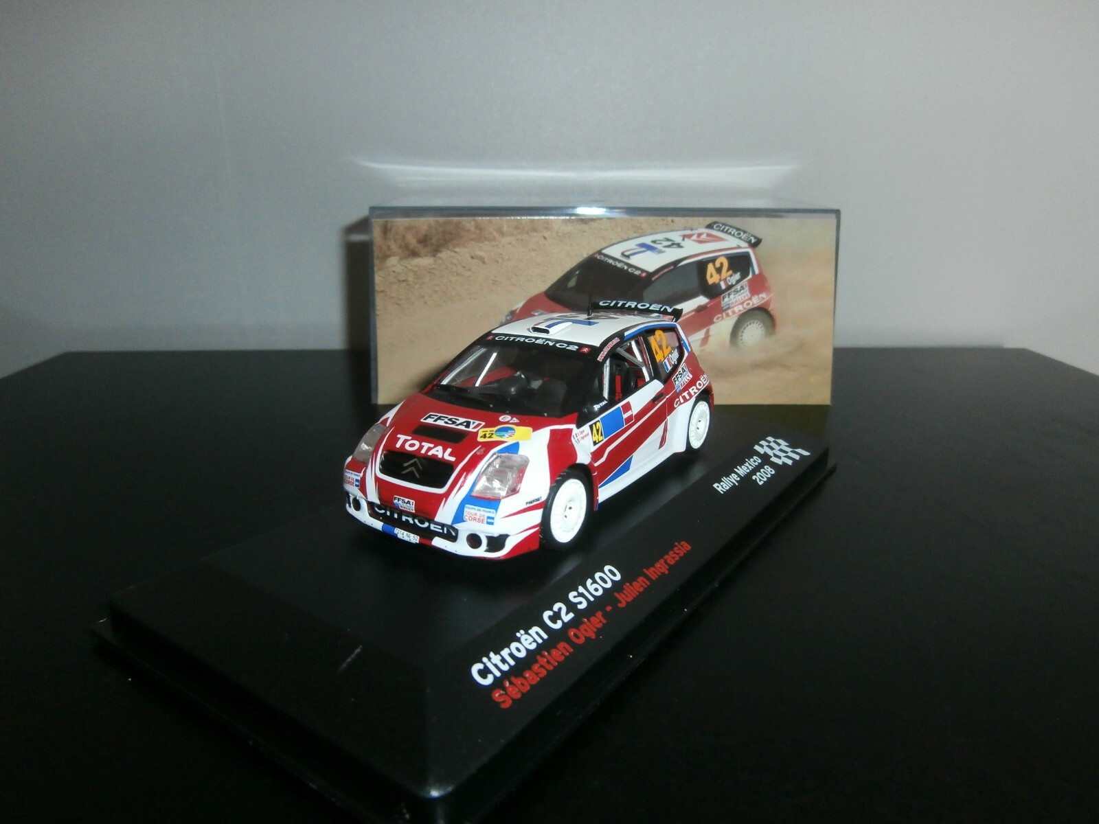 Citroën C2 S1600 1/43e cadeau idéal collectionneur voiture rallye Mexico 2008