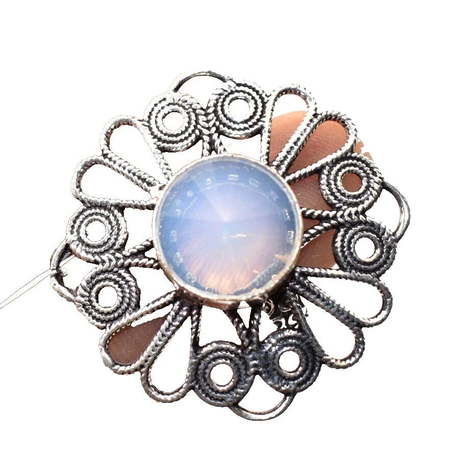 OPALITA belleza Chapado En Plata Anillos de Moda