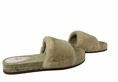 H&M Women s Slides Size 8 US Espadrilles Mules Slip On Flats Open Toe Shoes