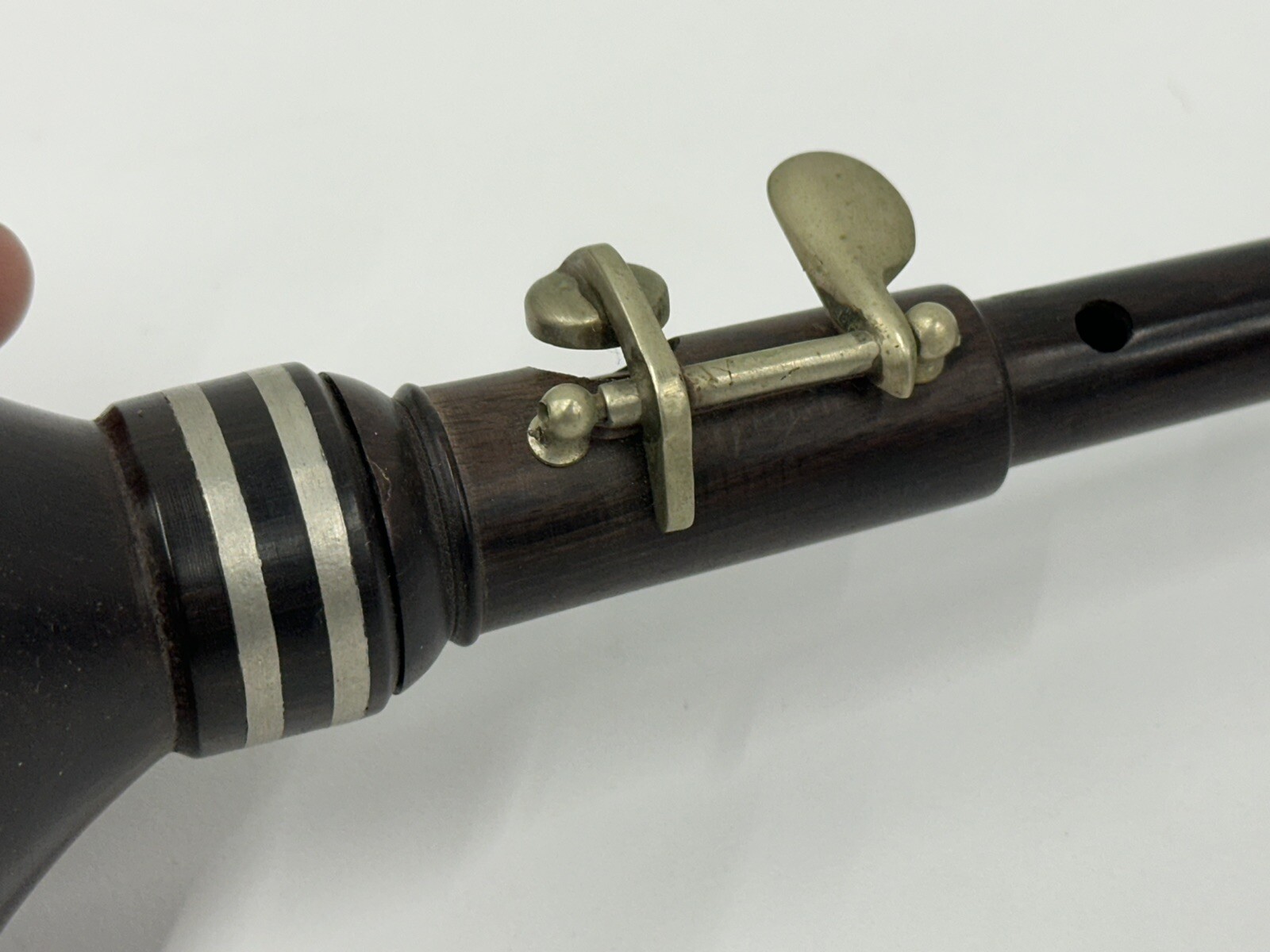 Vintage Bombarde Bombard Musical Instrument Pewter? Inlay Read Description eBay