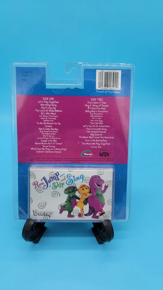 Barney the Purple Dinosaur Run, Jump, Skip, and Sing Cassette Toys R Us Sealed - Image 2 of 4