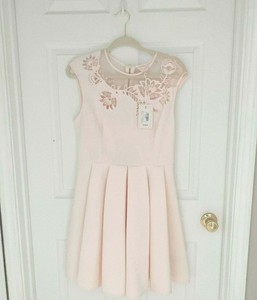 baby pink skater dress