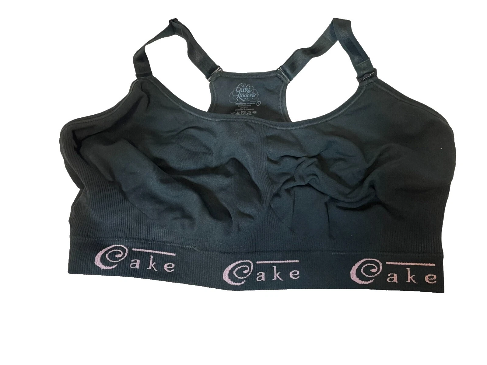 Brasieres y Negro Nylon Cake Bra Sets para Mujeres