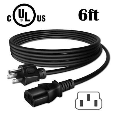 PwrON UL AC Cord For KRK Rokit 5 CL5G3 5'' Classic Powered Active Studio Monitor