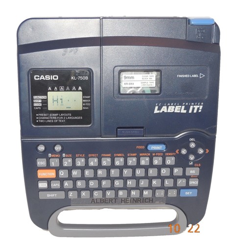 King Jim Tepra PRO SR750 Black and White Label Writer Silver From