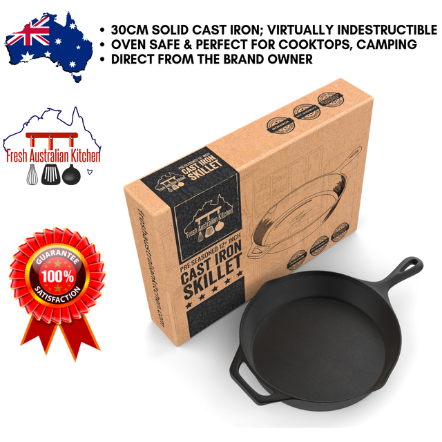 Red Hamilton Beach 10 Inch Enameled Coated Solid Cast Iron Frying Pan Skillet