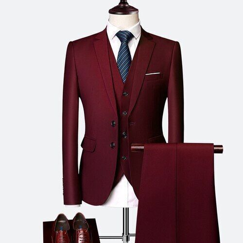 Jacket + Pant + Vest Men Suits Sets Wedding Dress 3 piece Suit Coat Trousers