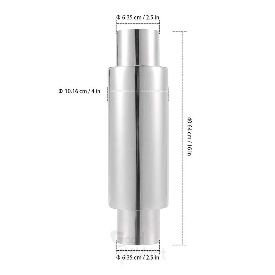 For Mazda 2 3 6 CX-5 MX-5 Miata 2.5" Stainless Steel Exhaust Resonator Muffler Foto 2 de 4